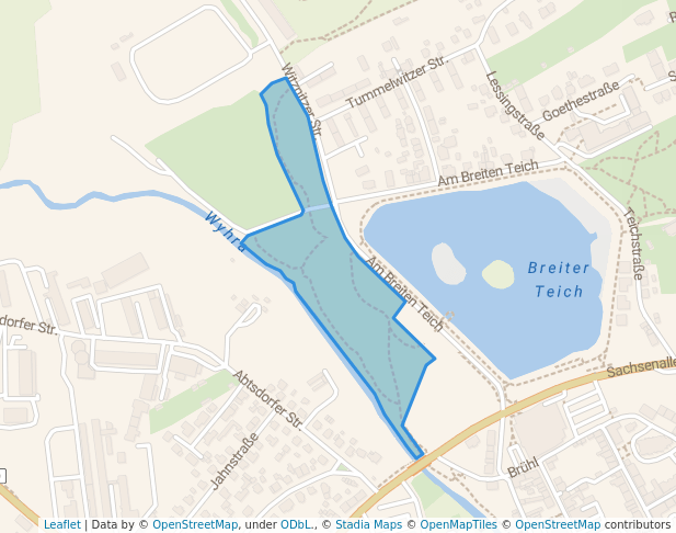 walking in Schillerpark map in Borna