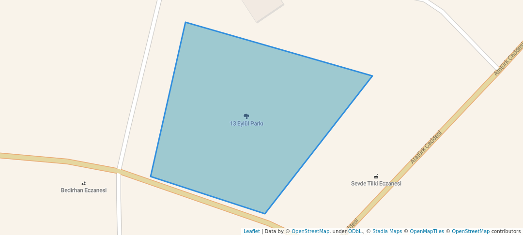 walking in 13 Eylül Parkı map in Soma