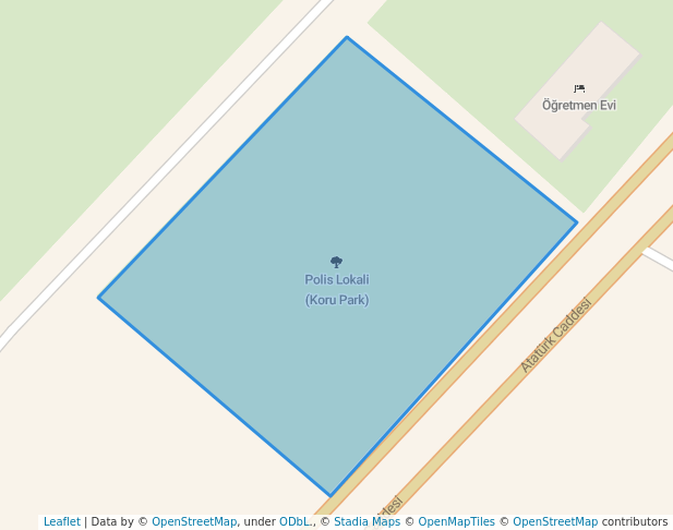 walking in Polis Lokali (Koru Park) map in Soma