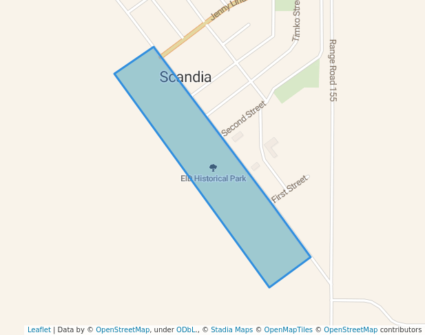 walking in EID Historical Park map in Scandia