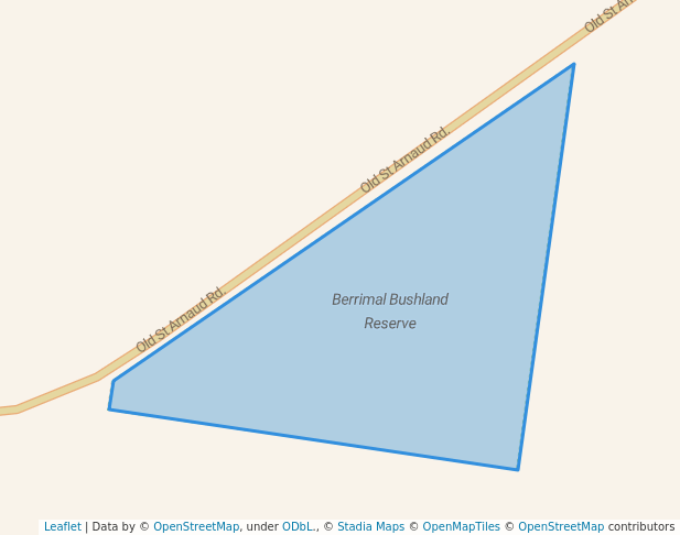 walking in Berrimal Bushland Reserve map in Mysia
