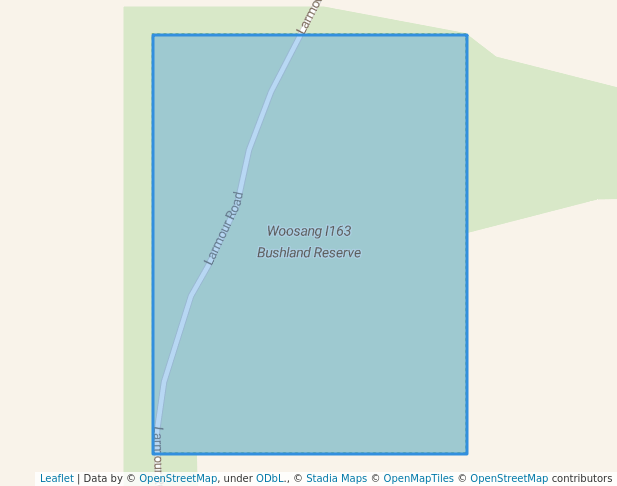 walking in Woosang I163 Bushland Reserve map in Chirrip