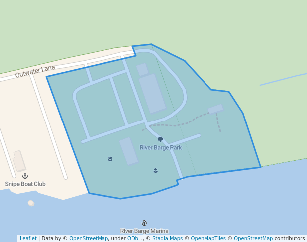 walking in River Barge Park map in Carlstadt