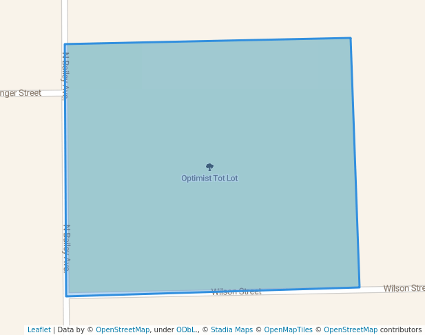 walking in Optimist Tot Lot map in South Haven