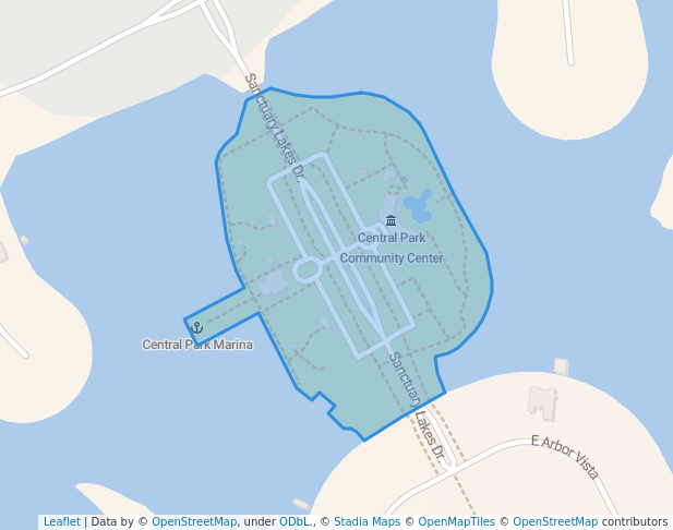 walking in Central Park map in Seadrift