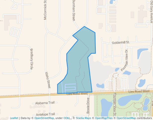 walking in Hampe Park map in Carol Stream