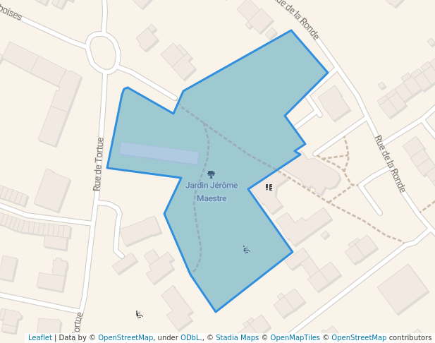 walking in Jardin Jérôme Maestre map in Metz