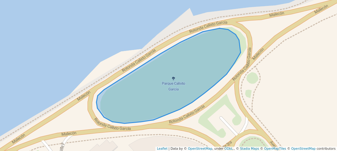 walking in Parque Calixto García map in Havana