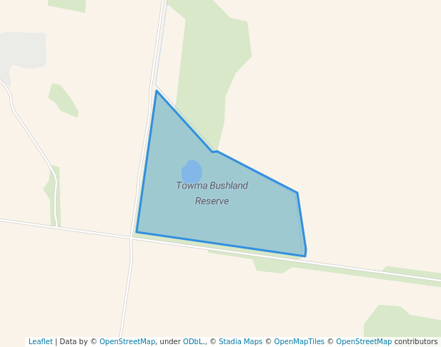 walking in Towma Bushland Reserve map in Curyo