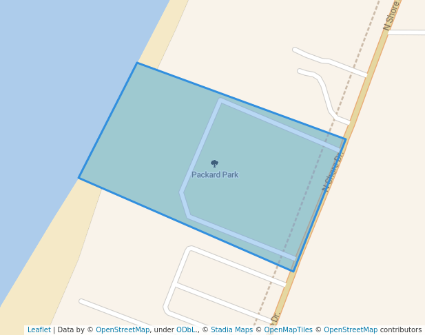 walking in Packard Park map in South Haven