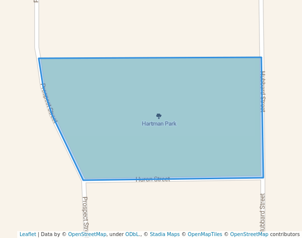 walking in Hartman Park map in South Haven