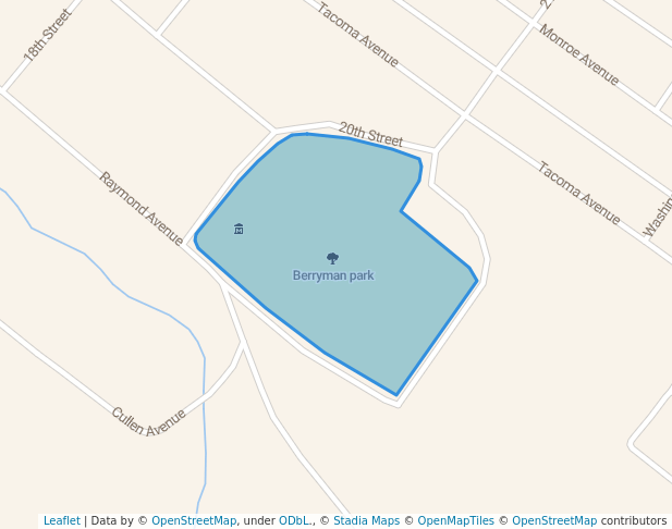 walking in Berryman park map in Bridgeport