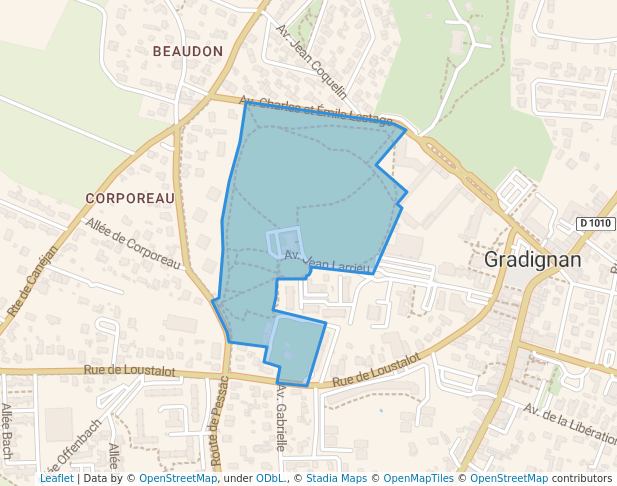 Parc de l'Ermitage in Gradignan | Map and Routes