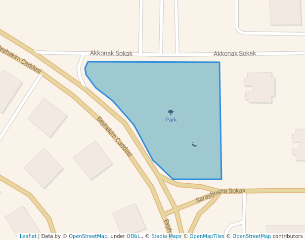 walking in Park map in Konya