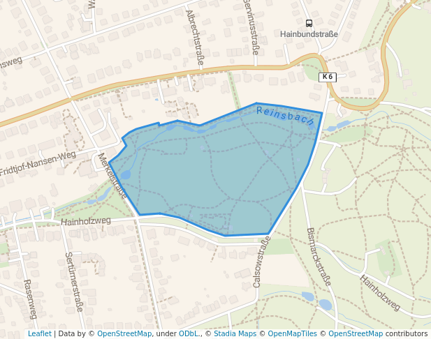 walking in Schillerwiese map in Göttingen