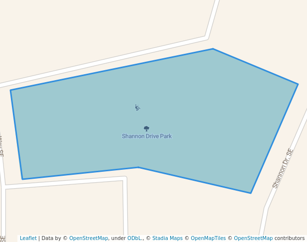 walking in Shannon Drive Park map in Medicine Hat