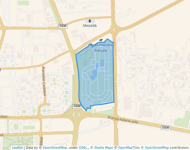 walking in Karatay Şehir Parkı map in Konya