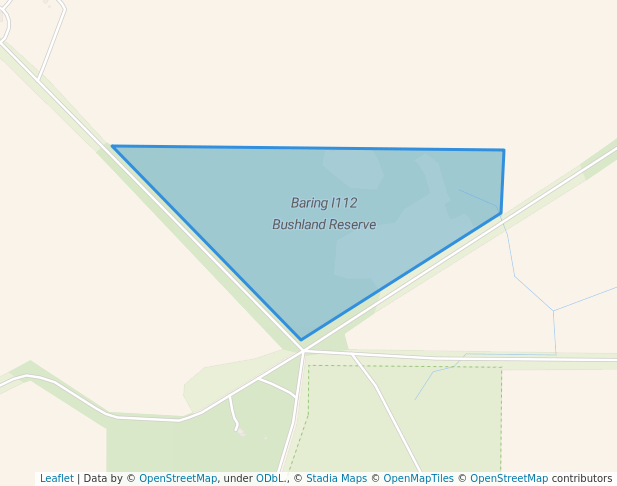 walking in Baring I112 Bushland Reserve map in Patchewollock