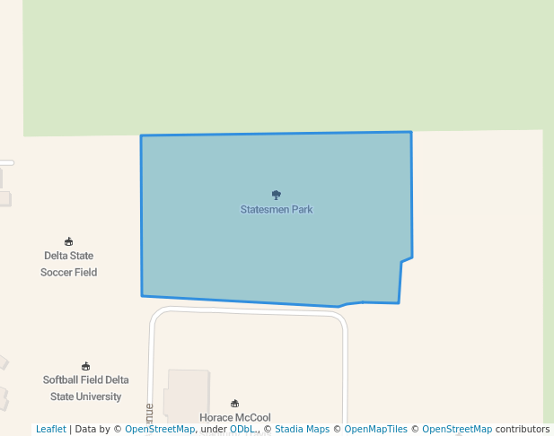 walking in Statesmen Park map in Cleveland