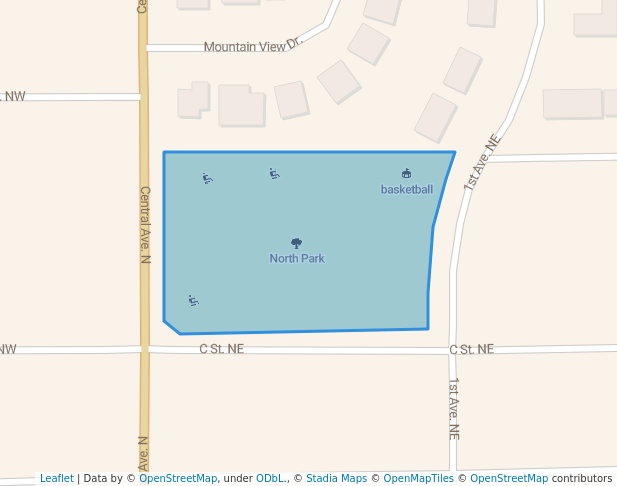 walking in North Park map in Quincy