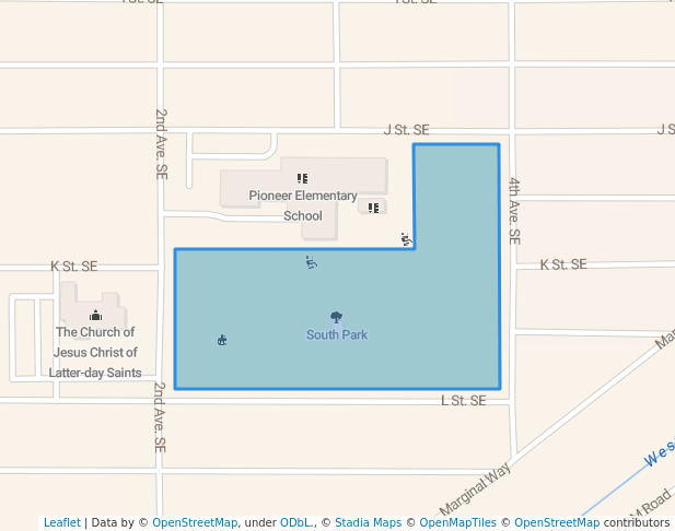 walking in South Park map in Quincy