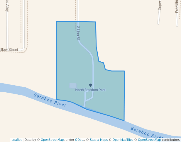 walking in North Freedom Park map in North Freedom