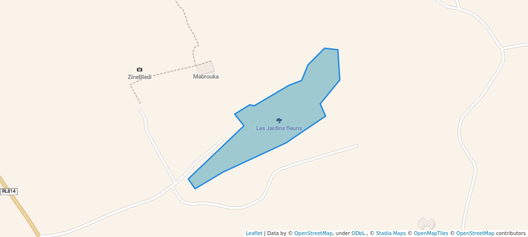 walking in Les Jardins fleuris map in Hammam Sousse