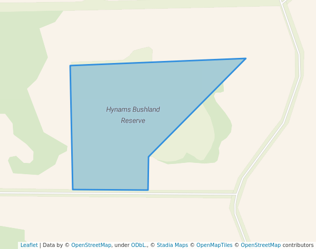 walking in Hynams Bushland Reserve map in Patchewollock