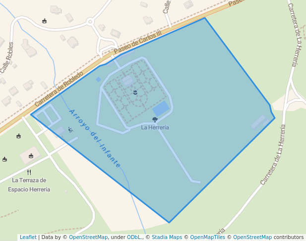 walking in La Herrería map in San Lorenzo de El Escorial