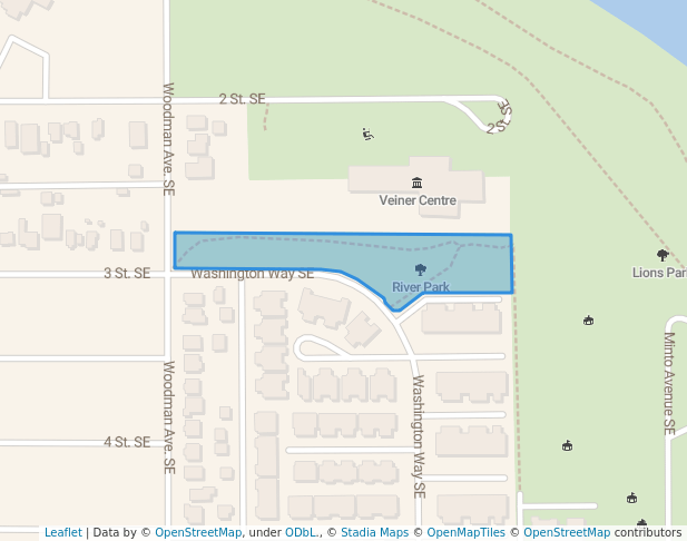 walking in River Park map in Medicine Hat