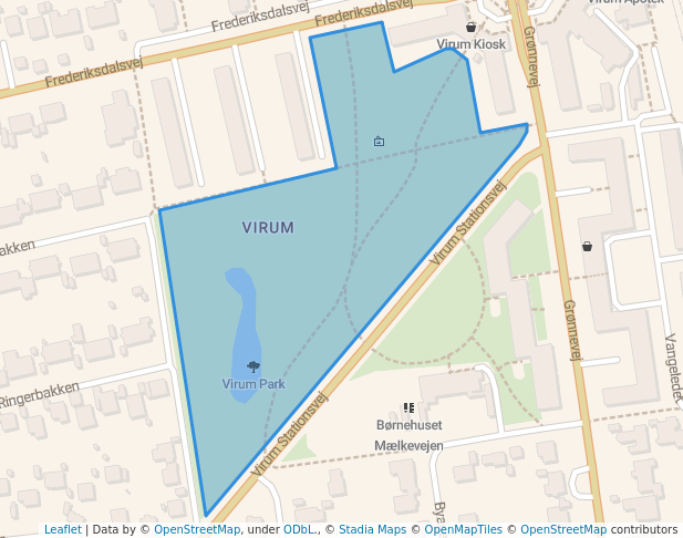 walking in Virum Park map in Virum