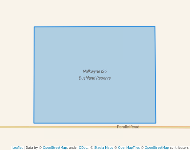 walking in Nulkwyne I26 Bushland Reserve map in Ouyen