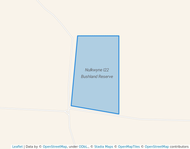 walking in Nulkwyne I22 Bushland Reserve map in Ouyen