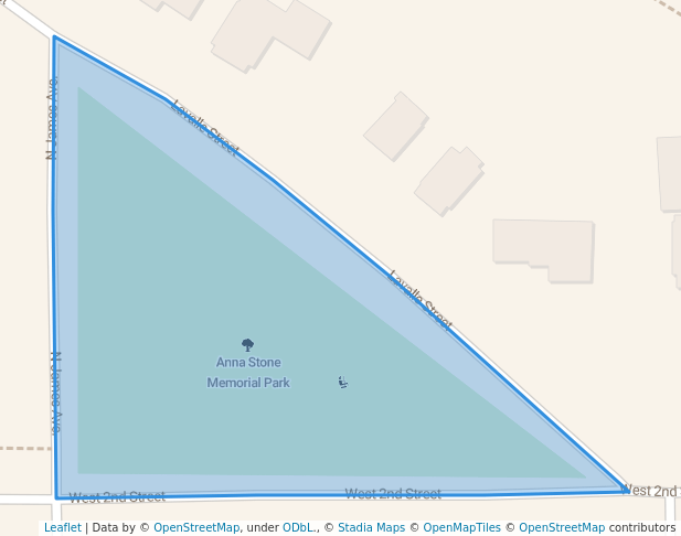 walking in Anna Stone Memorial Park map in Reedsburg