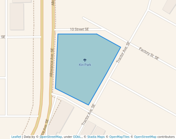 walking in Kin Park map in Medicine Hat