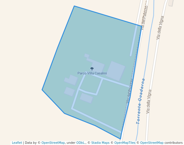 walking in Parco Villa Casalini map in Ponte Rizzoli