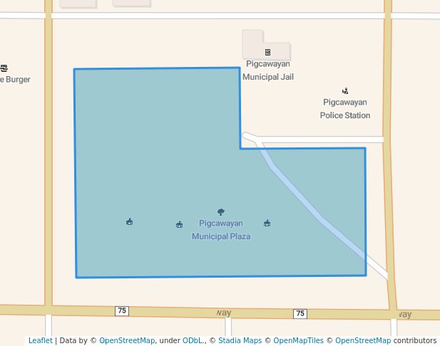walking in Pigcawayan Municipal Plaza map in Pigcawayan