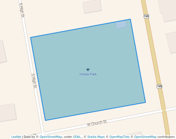 walking in Holzer Park map in Uniontown