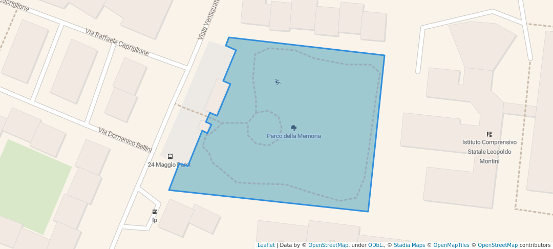 walking in Parco della Memoria map in Campobasso