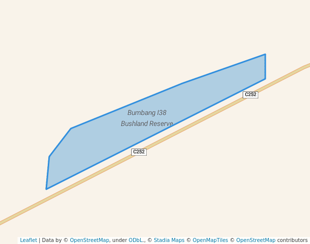 walking in Bumbang I38 Bushland Reserve map in Wemen