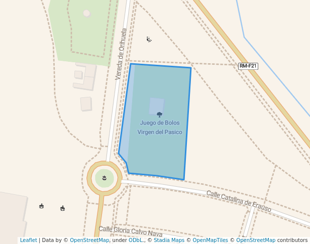 walking in Juego de Bolos Virgen del Pasico map in Torre-Pacheco