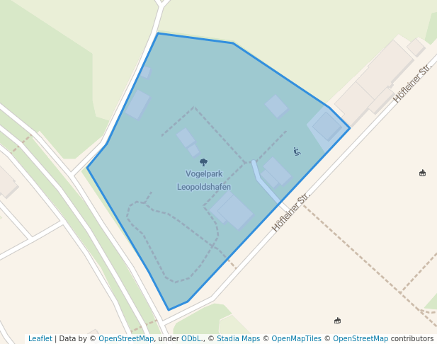 walking in Vogelpark Leopoldshafen map in Eggenstein-Leopoldshafen