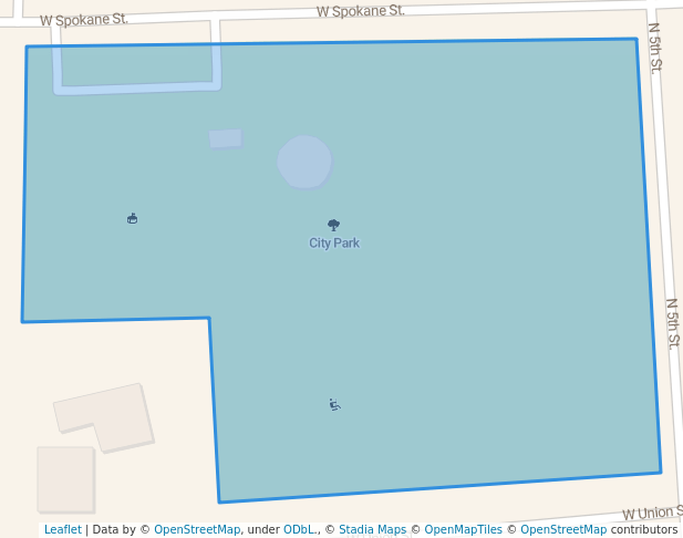 walking in City Park map in Garfield
