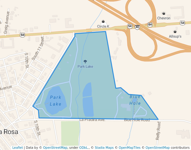 walking in Park Lake map in Santa Rosa