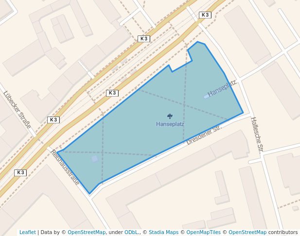 walking in Hanseplatz map in Erfurt