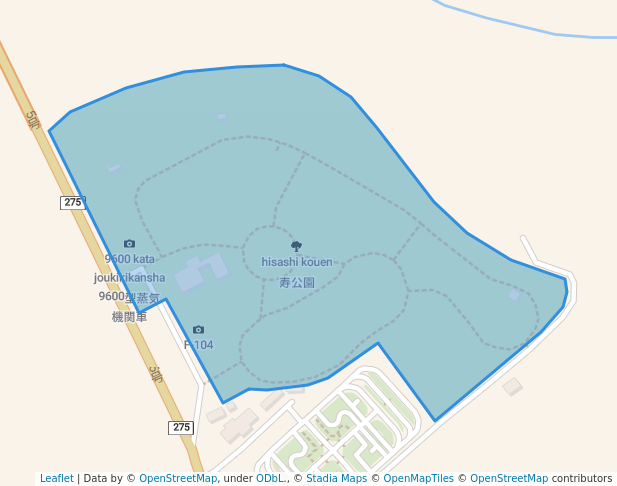 walking in 寿公園 map in Nakatombetsu