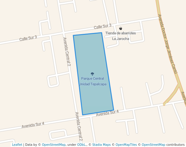 Parque Central Unidad Tepalcapa in Cuautitlán Izcalli | Map and Routes