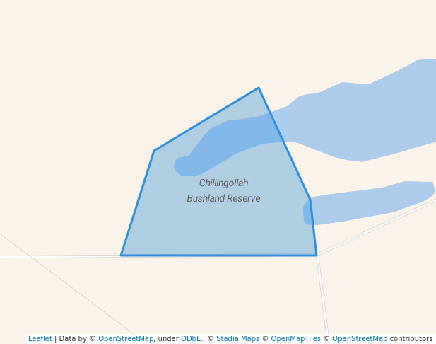 walking in Chillingollah Bushland Reserve map in Pira