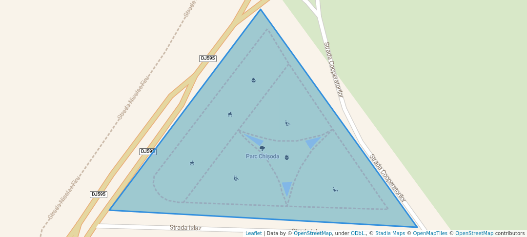 walking in Parc Chișoda map in Chișoda