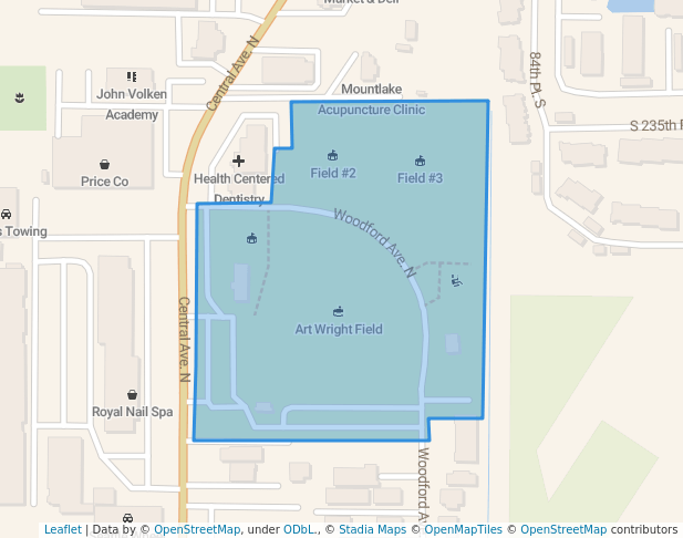 walking in Kent Memorial Park map in Kent